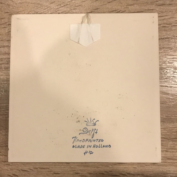 Decorative Dutch Tile - 2 houses and a windmill - Picture 3 of 3